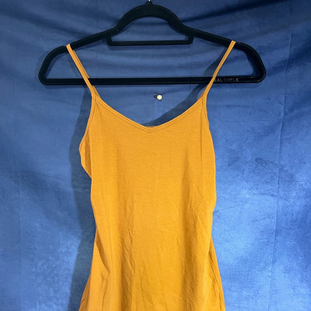 Forever 21 Yellow Fitted Sleeveless Camisole
